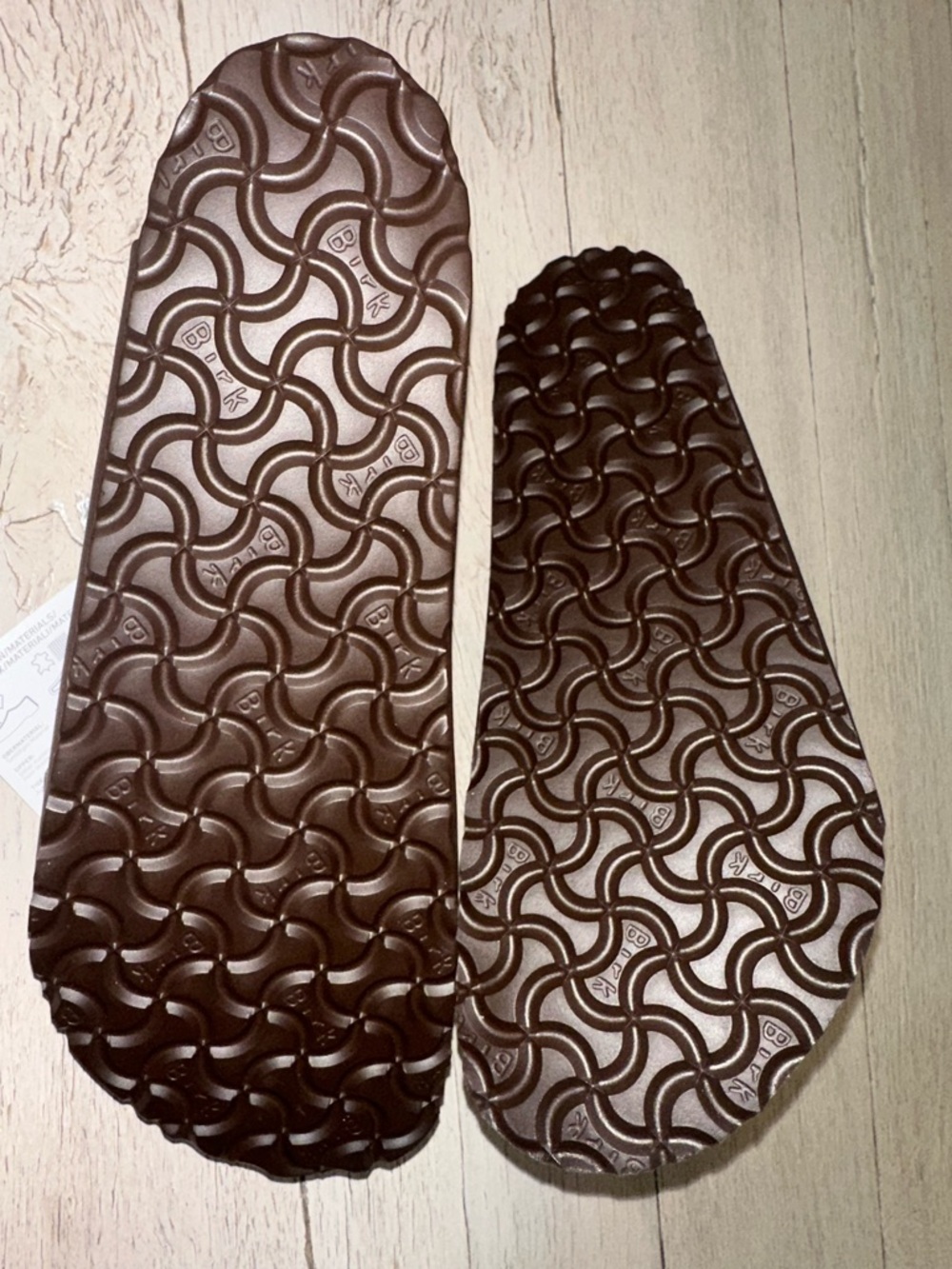 Birkenstock Arizona Double Strap Sandals in Dark Brown with Copper Buckles - Picture 6 of 7